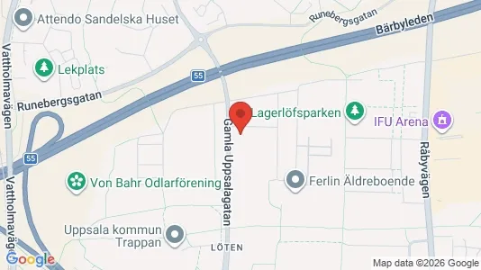 Apartments for rent i Uppsala - kort over placeringen