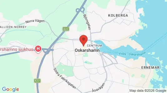 Apartments for rent i Oskarshamn - kort over placeringen