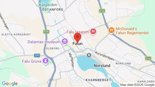 Apartments for rent i Falun - kort over placeringen