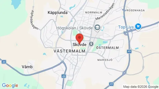 Apartments for rent i Skövde - kort over placeringen
