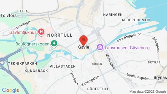 Apartments for rent i Gävle - kort over placeringen