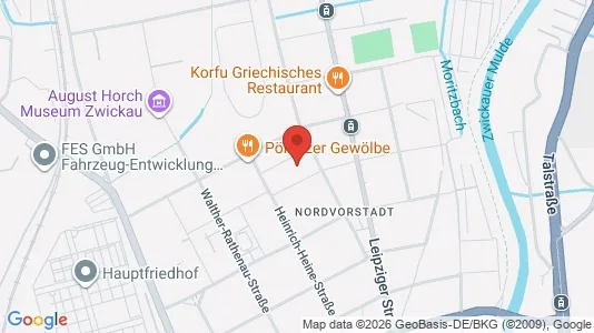 Apartments for rent i Zwickau - kort over placeringen