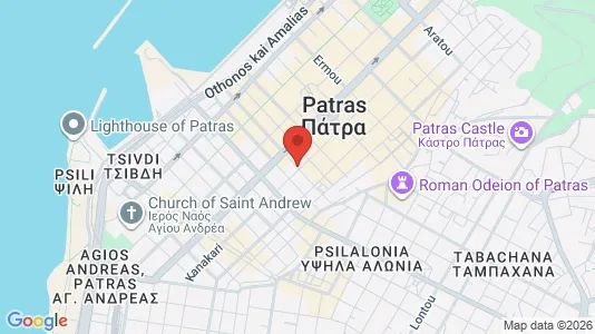 Apartments for rent i Patras - kort over placeringen