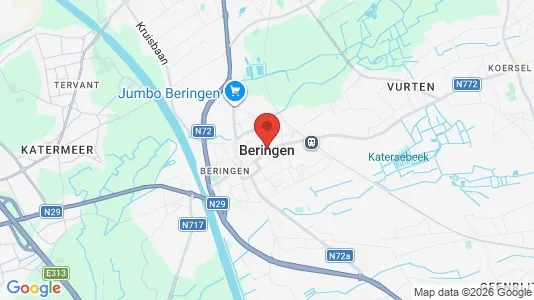 Houses for rent i Beringen - kort over placeringen