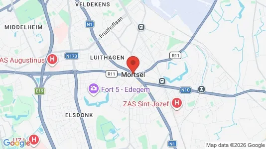 Houses for rent i Mortsel - kort over placeringen
