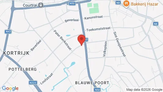Apartments for rent i Kortrijk - kort over placeringen