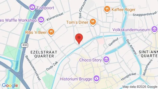 Apartments for rent i Brugge - kort over placeringen