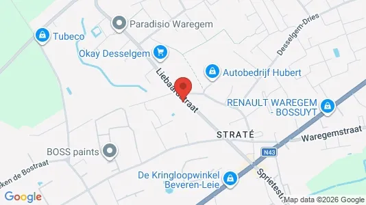 Apartments for rent i Waregem - kort over placeringen