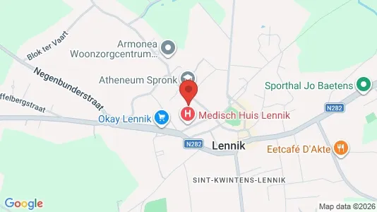 Apartments for rent i Lennik - kort over placeringen