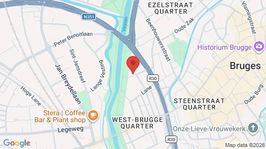 Apartments for rent i Brugge - kort over placeringen