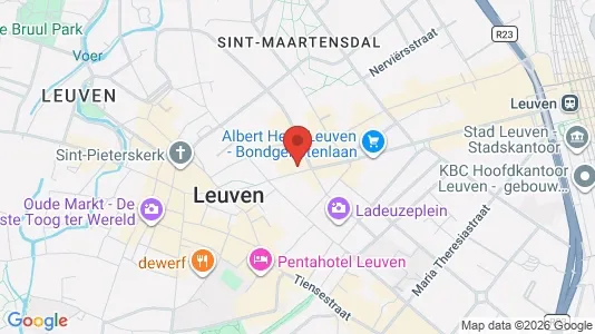 Apartments for rent i Leuven - kort over placeringen