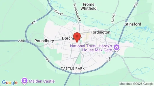 Houses for rent i Dorchester - Dorset - kort over placeringen