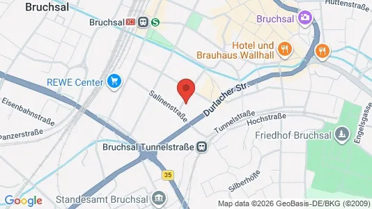 Apartments for rent i Karlsruhe - kort over placeringen