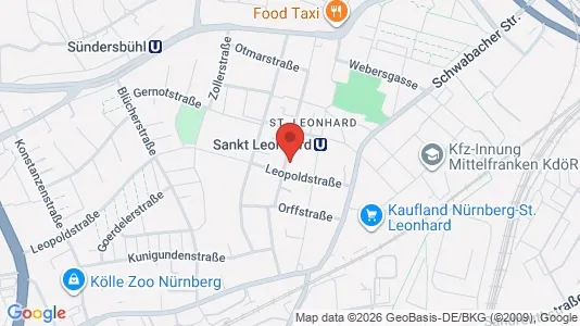 Apartments for rent i Nuremberg - kort over placeringen