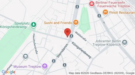 Apartments for rent i Berlin Treptow-Köpenick - kort over placeringen