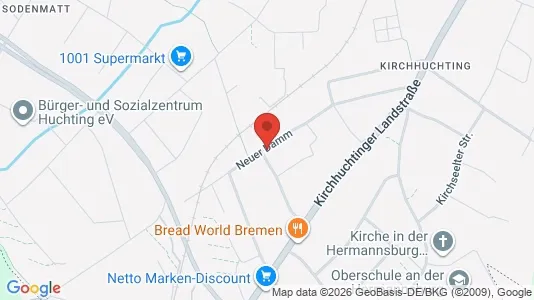 Apartments for rent i Bremen - kort over placeringen
