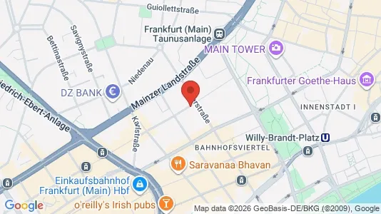 Apartments for rent i Frankfurt Innenstadt I - kort over placeringen