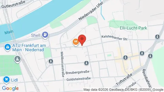 Apartments for rent i Frankfurt - kort over placeringen