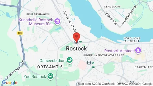 Apartments for rent i Rostock - kort over placeringen