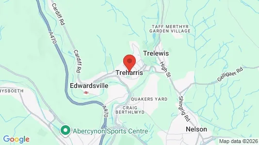 Houses for rent i Treharris - Mid Glamorgan - kort over placeringen