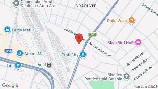 Apartments for rent i Arad - kort over placeringen
