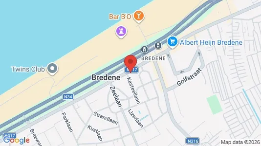Apartments for rent i Bredene - kort over placeringen