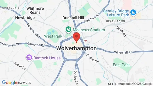 Apartments for rent i Wolverhampton - West Midlands - kort over placeringen