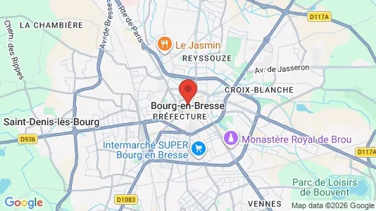 Apartments for rent i Bourg-en-Bresse - kort over placeringen