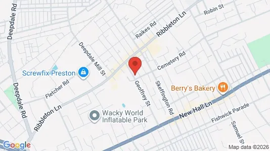 Apartments for rent i Preston - Lancashire - kort over placeringen