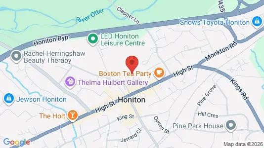 Apartments for rent i Honiton - Devon - kort over placeringen