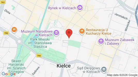 Apartments for rent i Kielce - kort over placeringen