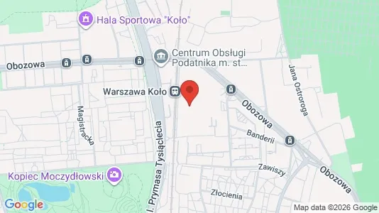 Apartments for rent i Warszawa Wola - kort over placeringen