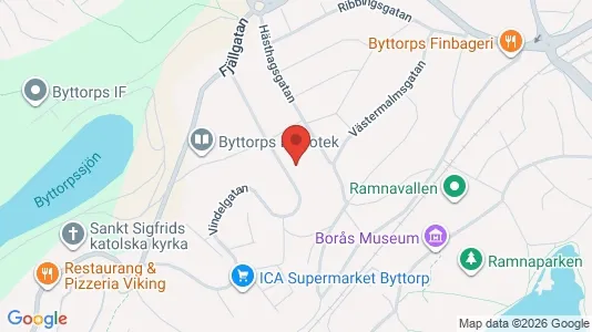 Apartments for rent i Borås - kort over placeringen