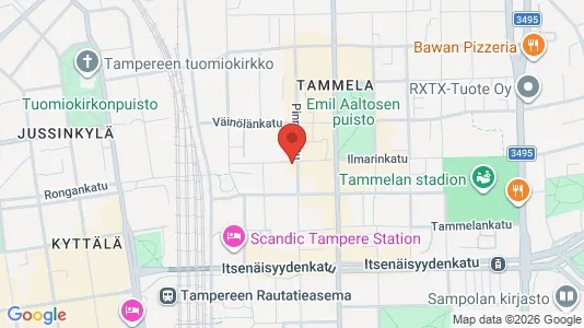 Apartments for rent i Tampere Keskinen - kort over placeringen