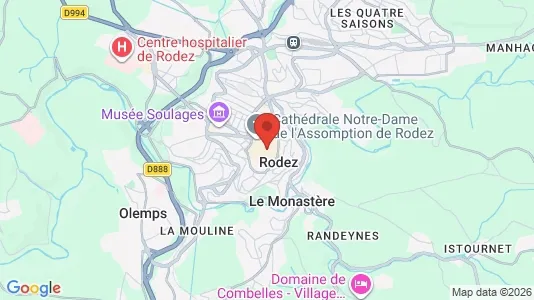 Houses for rent i Rodez - kort over placeringen
