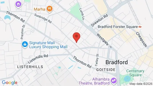 Apartments for rent i Bradford - West Yorkshire - kort over placeringen