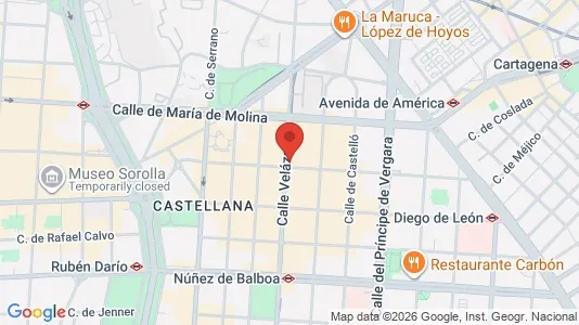 Apartments for rent i Madrid Salamanca - kort over placeringen