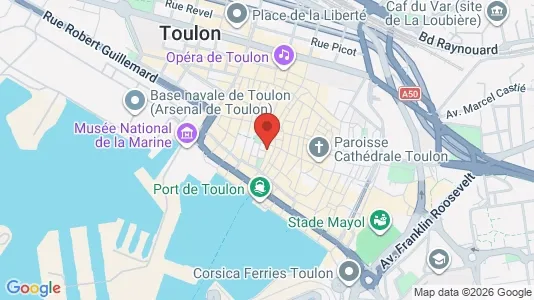 Apartments for rent i Toulon - kort over placeringen