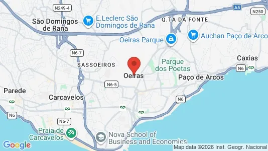 Apartments for rent i Oeiras - kort over placeringen