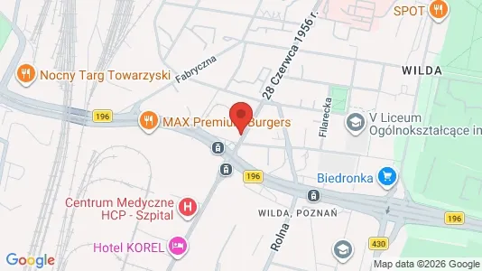 Apartments for rent i Poznań - kort over placeringen