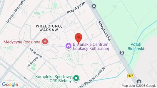 Rooms for rent i Warszawa Bielany - kort over placeringen