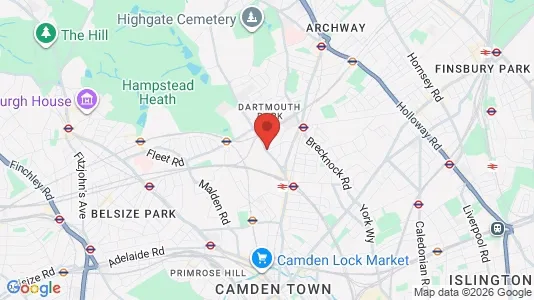 Apartments for rent i London NW5 - kort over placeringen