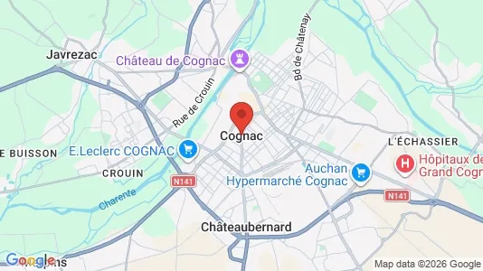 Apartments for rent i Cognac - kort over placeringen