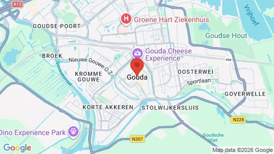 Apartments for rent i Gouda - kort over placeringen