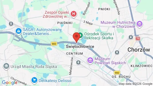 Rooms for rent i Świętochłowice - kort over placeringen