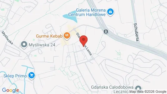 Apartments for rent i Gdańsk - kort over placeringen