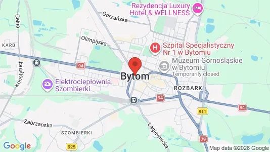 Rooms for rent i Bytom - kort over placeringen