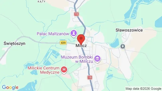 Apartments for rent i Milicki - kort over placeringen
