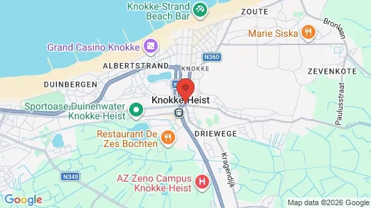 Apartments for rent i Knokke-Heist - kort over placeringen