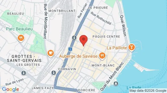 Apartments for rent i Geneva Cité - kort over placeringen